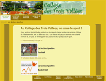 Tablet Screenshot of clg-troisvallees.ac-toulouse.fr